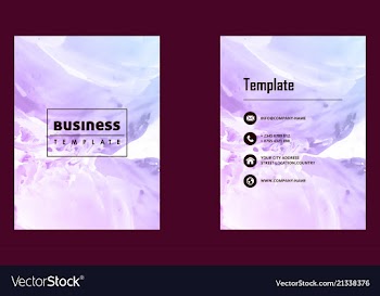 Brochure layout template watercolor cover design vector image