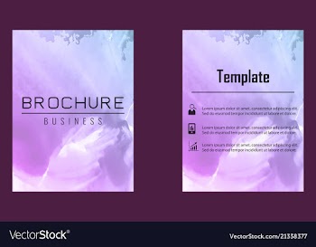 Brochure layout template watercolor cover design vector image