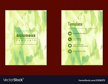 Brochure layout template watercolor cover design vector image