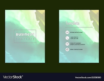 Brochure layout template watercolor cover design vector image