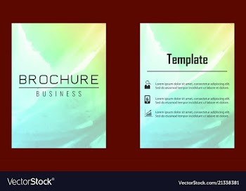 Brochure layout template watercolor cover design vector image