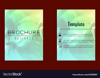 Brochure layout template watercolor cover design vector image