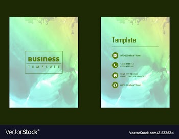 Brochure layout template watercolor cover design vector image