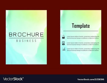 Brochure layout template watercolor cover design vector image