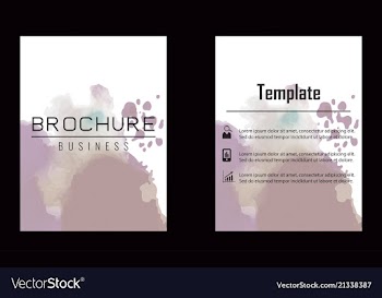 Brochure layout template watercolor cover design vector image