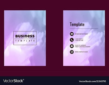 Brochure layout template watercolor cover design vector image