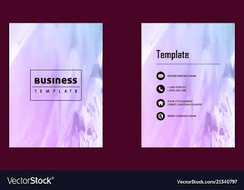 Brochure layout template watercolor cover design vector image