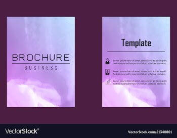 Brochure layout template watercolor cover design vector image