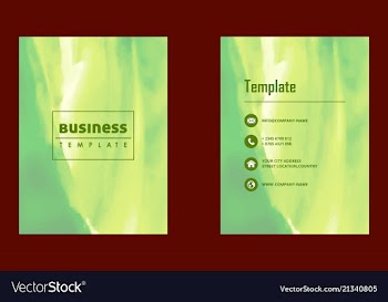 Brochure layout template watercolor cover design vector image