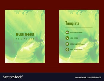 Brochure layout template watercolor cover design vector image