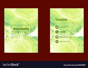 Brochure layout template watercolor cover design vector image