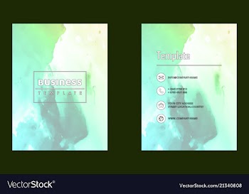 Brochure layout template watercolor cover design vector image