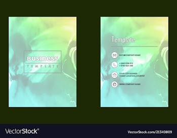 Brochure layout template watercolor cover design vector image