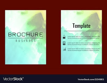 Brochure layout template watercolor cover design vector image
