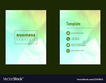 Brochure layout template watercolor cover design vector image