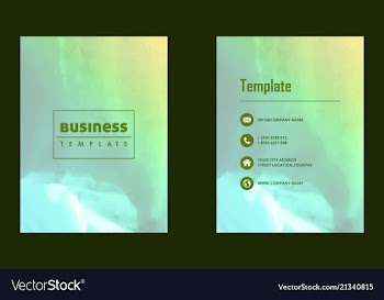 Brochure layout template watercolor cover design vector image