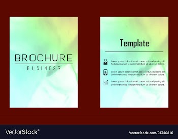 Brochure layout template watercolor cover design vector image
