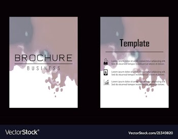 Brochure layout template watercolor cover design vector image
