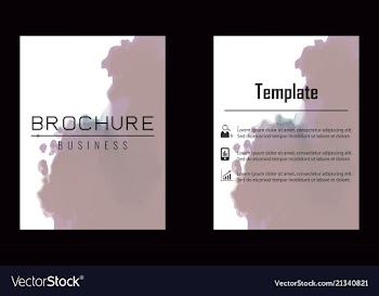 Brochure layout template watercolor cover design vector image