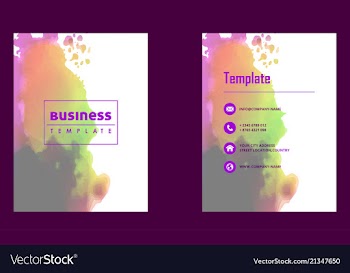 Brochure layout template watercolor cover design vector image