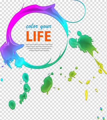 Brochure Printing Graphic design, hand painted color pigments transparent background PNG clipart
