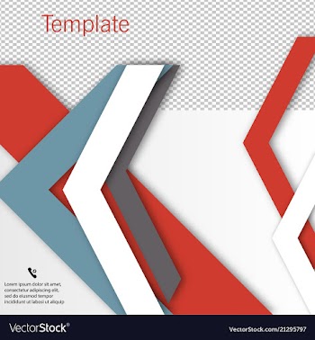 Brochure template design with arrows vector image