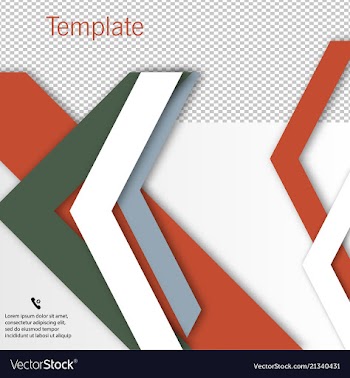 Brochure template design with arrows vector image