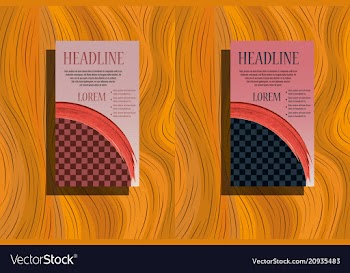 Brochure template design with geometric pattern vector image
