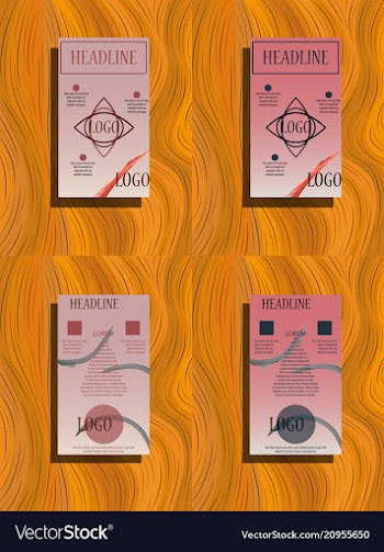 Brochure template design with geometric pattern vector image