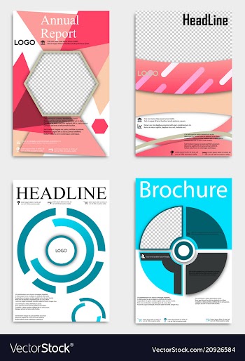 Brochure template flyer design background include vector image