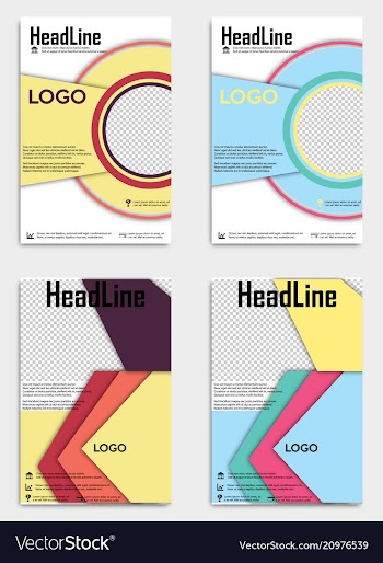 Brochure template flyer design background include vector image