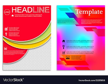 Brochure template flyer design background vector image