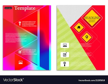 Brochure template flyer design background vector image