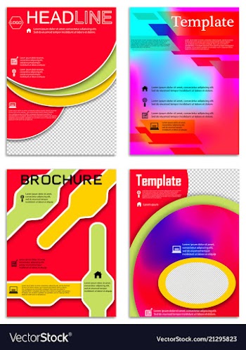 Brochure template flyer design background vector image