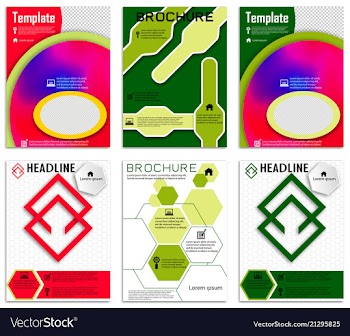 Brochure template flyer design background vector image