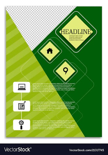 Brochure template flyer design background vector image