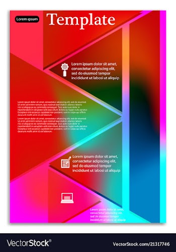Brochure template flyer design background vector image