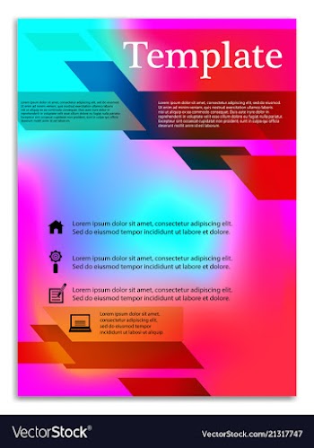 Brochure template flyer design background vector image