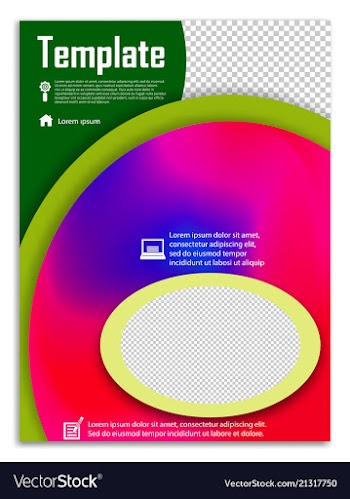 Brochure template flyer design background vector image