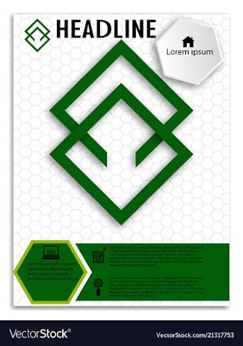 Brochure template flyer design background vector image