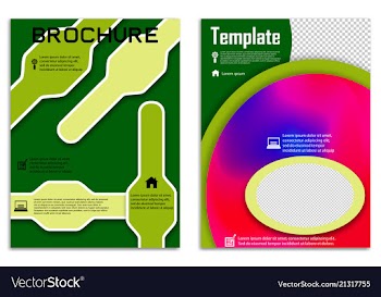 Brochure template flyer design background vector image