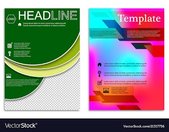 Brochure template flyer design background vector image