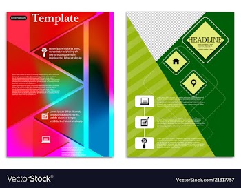 Brochure template flyer design background vector image