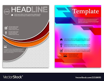 Brochure template flyer design background vector image