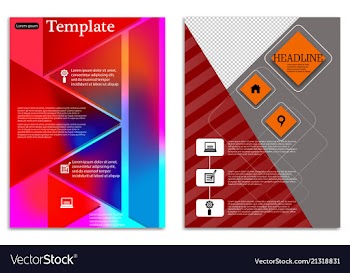 Brochure template flyer design background vector image