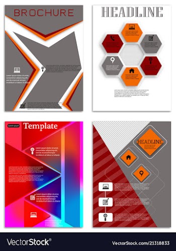 Brochure template flyer design background vector image