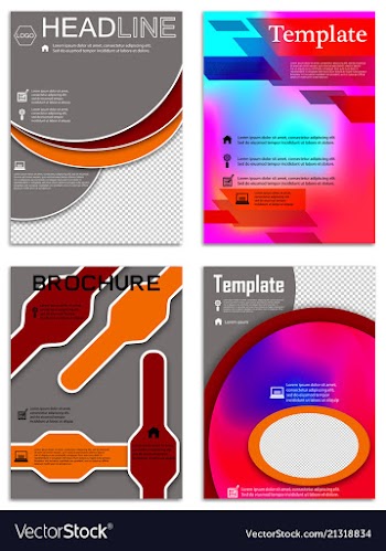 Brochure template flyer design background vector image