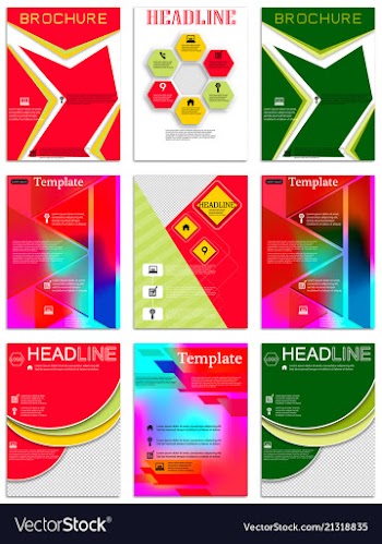 Brochure template flyer design background vector image