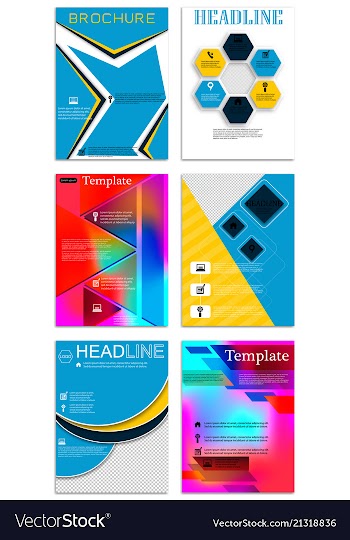 Brochure template flyer design background vector image