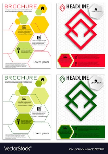 Brochure template flyer design background vector image